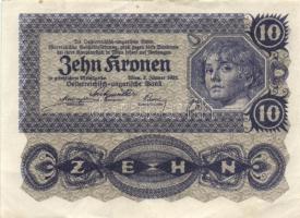 Osztrák-Magyar Bank 1922. 1K + 2K + 10K + 20K T:I,I-