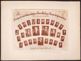 1925 Budapest X. ker. Tisztviselőtelepi Állami Széchenyi István Reálgimnázium tablója, kartonra kasí...