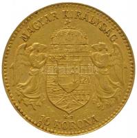 1910. 10K Au "Ferenc József" Körmöcbánya (3.39g/0.900) T:2,2-
Hungary 1910. 10 Korona Au &...