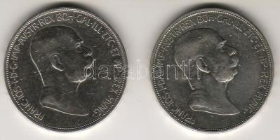 Ausztria 1908. "Jubileum" 5K Ag (2x) T:3+