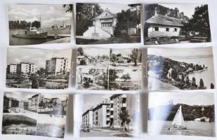 Retro képeslap tétel: 2.850 db kisalakú fekete fehér magyar városképes lap az 50-es 60-as évekből / ...