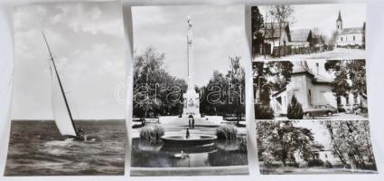Retro képeslap tétel: 2.850 db kisalakú fekete fehér magyar városképes lap az 50-es 60-as évekből / ...