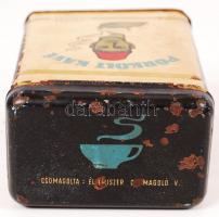 Régi fém pörkölt kávés doboz, m:11 cm