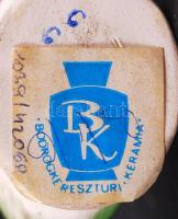 Bodrogkeresztúri kézzel festett kerámia kacsa, hibátlan, jelzett, m: 9 cm /
ceramic duck figure, 9 c...