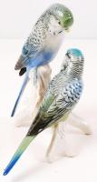 Porcelán papagájpár ENS jelzéssel, hibátlan, m: 17 cm / porcelain parrots