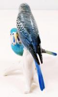 Porcelán papagájpár ENS jelzéssel, hibátlan, m: 17 cm /
porcelain parrots