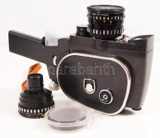 Quarz-2M szovjet film felvevő, eredeti tokjában, tartozékokkal, 20×18 cm