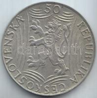 Csehszlovákia 1949. 50K Ag "Sztálin" T:2-
Czechoslovakia 1949. 50 Korun Ag "Stalin&qu...
