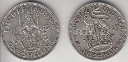 Nagy-Britannia 1942-1945. 1Sh Ag "V. György" (2x) T:2-,3
Great Britain 1942-1945. 1 Shilli...