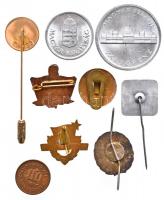 Kis vegyes fémpénz és jelvény tétel 10db összesen T:1,2