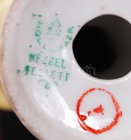 Hollóházi porcelán kézzel festett madár, hibátlan, jelzett, 13 cm