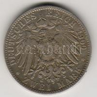 Német Császárság/Poroszország 1900A. 2M Ag T:3 ph