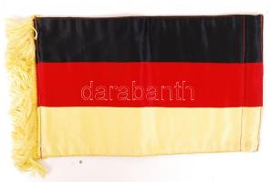 Német textil zászló / German flag, 14x27 cm