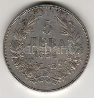 Bulgária 1894KB (magyar verdejel!) 5L Ag T:2/3