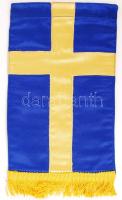 Svéd textil zászló / Swedish flag, 14x27 cm