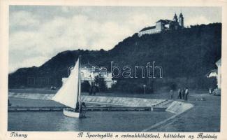 8 db régi, magyar képeslap: Tihany (4), Keszthely, Hévíz, Veszprém, Csesznek vára