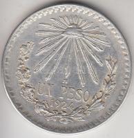 Mexikó 1924. 1P Ag (16.58g) T:2-
Mexico 1924. 1 Peso Ag (16.58g) C:VF
Krause KM#455
