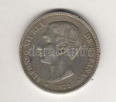 Spanyolország 1875. 5P Ag T:3 kis ph