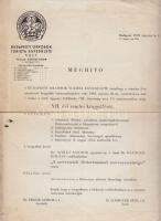 1939 Bp., A Budapesti Orvosok Turista Egyesületének fejléces meghívója évi rendes közgyűlésre a napirendi pontok feltüntetésével
