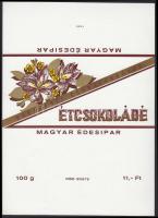 Magyar Édesipar Tejcsokoládé és Budapest Csokoládégyár Budapest Tortabevonó papírja