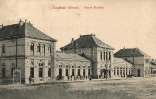 Szatmárnémeti vasútállomás / railway station (fl)