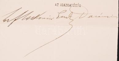 1894 Bp., A Magyar Vöröskereszt fejléces levele Dr. Rapcsák Lajos műtőorvosnak Csekonics Endre és Da...