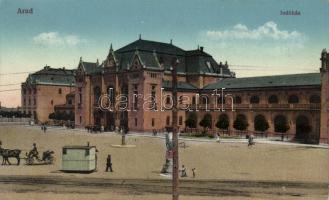 Arad indóház; Kerpel Izsó kiadása / railway station