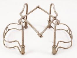 Nyitható fém edény, lábas tartó, m:9 cm, h:31 cm