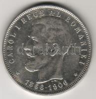 Románia 1906. 5L Ag "Jubileum" T:2/3