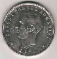 Románia 1906. 5L Ag "Jubileum" T:2/3