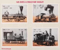125 éves a magyar vasút 5 klf levélzáró blokk