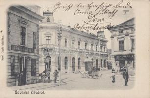 Déva Központi Szálloda, Breier Adolf és Schumann üzletei / Hotel Central, shops