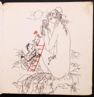 2 db minikönyv-Pastorale, Reich Károly rajzaival. Bp., 1974, Képzőművészeti Alap Kiadóvállalata; Var...