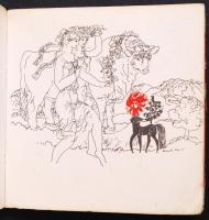 2 db minikönyv-Pastorale, Reich Károly rajzaival. Bp., 1974, Képzőművészeti Alap Kiadóvállalata; Var...