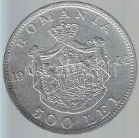 Románia 1944. 500L Ag T:2
Romania 1944. 500 Lei Ag C:XF
Krause KM#65