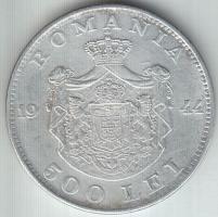 Románia 1944. 500L Ag T:2
Romania 1944. 500 Lei Ag C:XF
Krause KM#65
