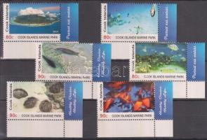 Tengeri park, halak ívszéli sor, 6 érték, Marine park, fishes margin set, 6 values