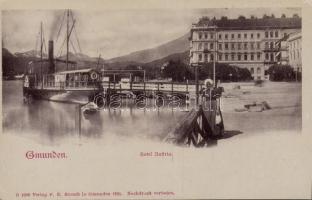 Gmunden, Hotel Austria, ship, Verlag F. E. Brandt (EK)