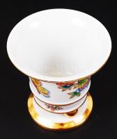 Herendi Viktória mintás lábas váza, kézzel festett, jelzett, hibátlan, m:10 cm d:10,5 cm/ Herend Vic...