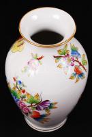 Herendi Viktória mintás váza, kézzel festett, jelzett, hibátlan, m:14 cm /Herend porcelain hand-pain...