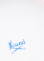 Kézzel festett sorszámozott csipkebogyó-mintás jelzett Herendi kaspó, m:9,5 cm, d:12,5 cm /Handpaint...