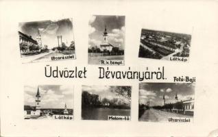 Dévaványa Malom-tó, utca, templom (Rb)