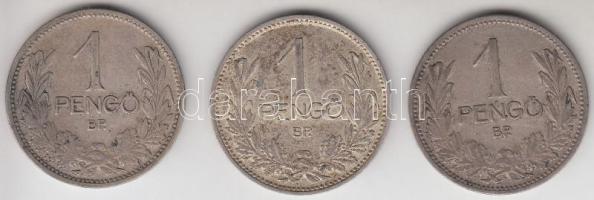 1926-1938. 1P Ag (3x) T:2,2- Adamo P6