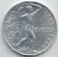 Csehszlovákia 1948. 50K Ag "Prágai felkelés" T:2
Czechoslovakia 1948. 50 Korun Ag "Pr...