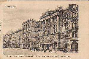 Budapest Kerepesi út a Nemzeti színházzal