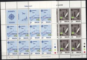 1988 Europa CEPT: Közlekedés és kommunikáció 2 sor négyestömbben 2 klf szelvénnyel + kisív pár Mi 79...