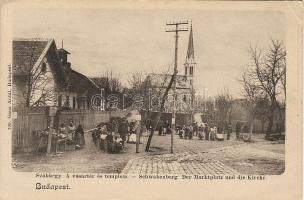 Budapest Svábhegy Vásártér és templom, Ganz Antal kisdása