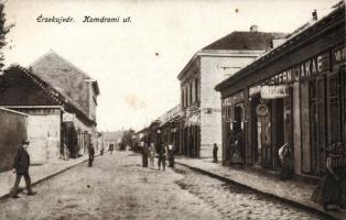 Érsekújvár Komáromi út, Stern Jakab üzlete / street, shop (r)