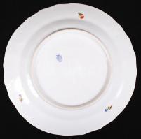 Herendi Viktória lapostányér készlet (6 db), kézzel festett, hibátlan, jelzett, d:25 cm