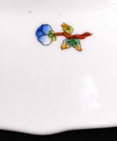 Herendi Viktória lapostányér készlet (6 db), kézzel festett, hibátlan, jelzett, d:25 cm